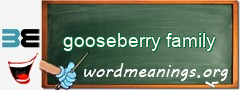 WordMeaning blackboard for gooseberry family